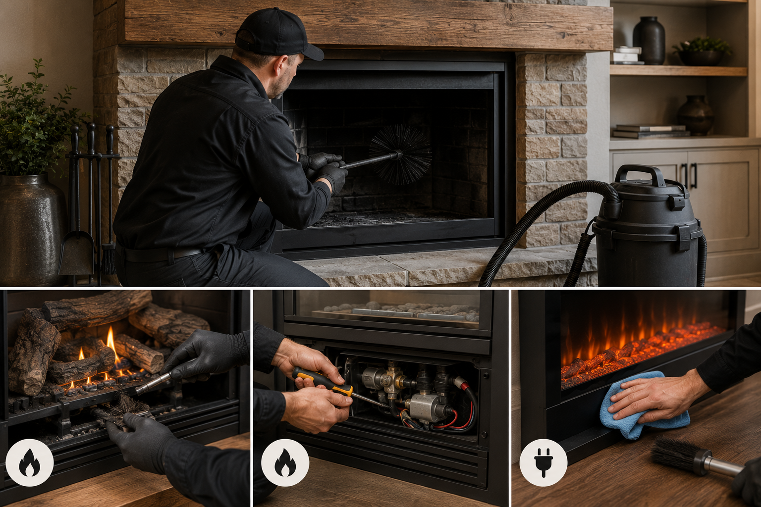 Professional Fireplace Maintenance for Wood, Gas and Electric Hearth Systems