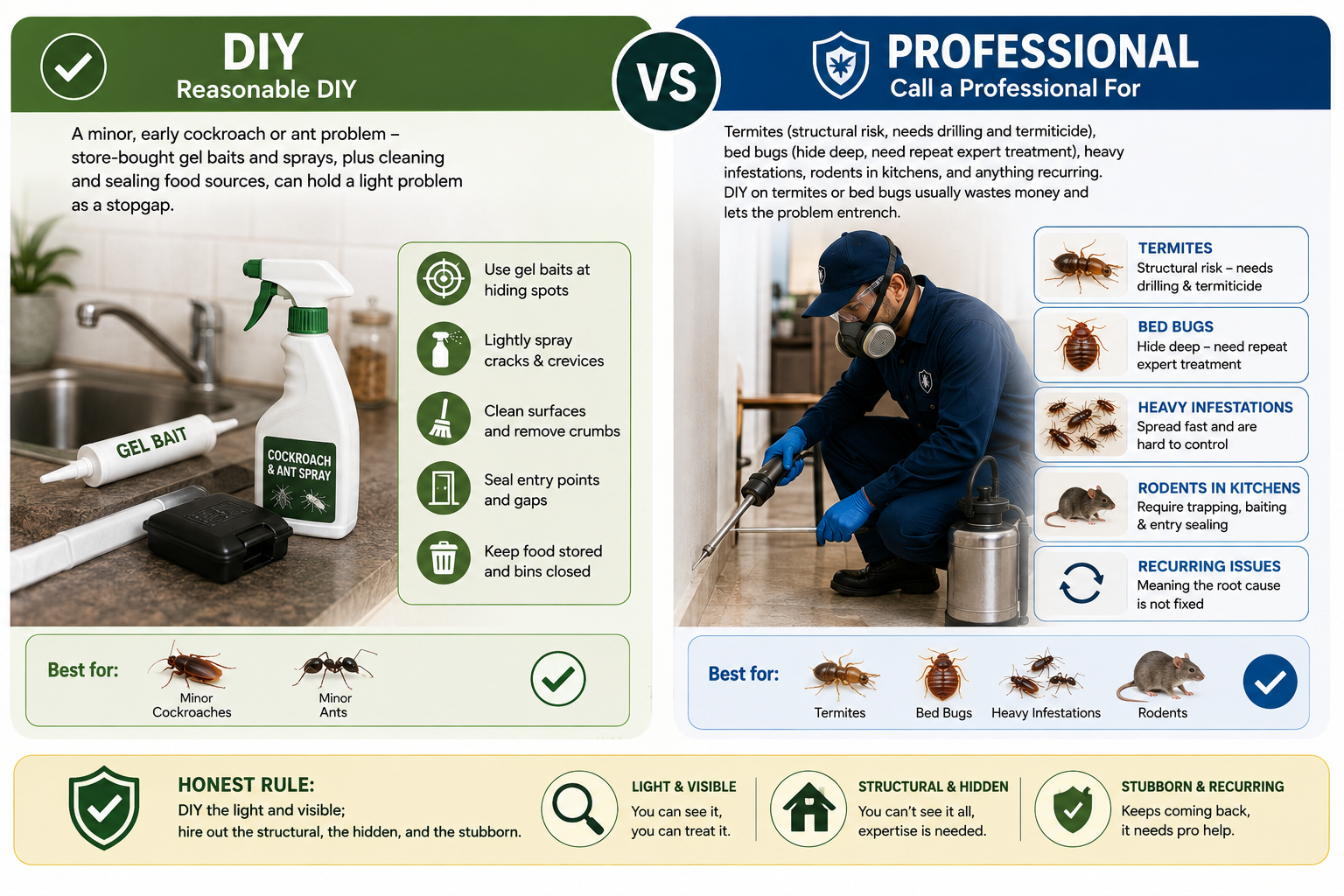 DIY vs Professional Pest Control