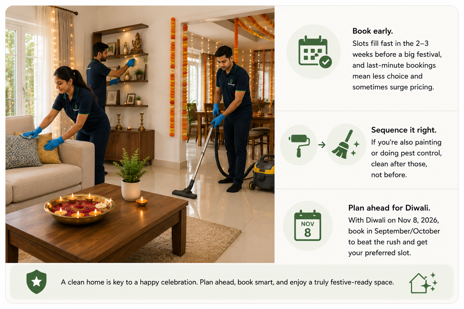 festive season house cleaning