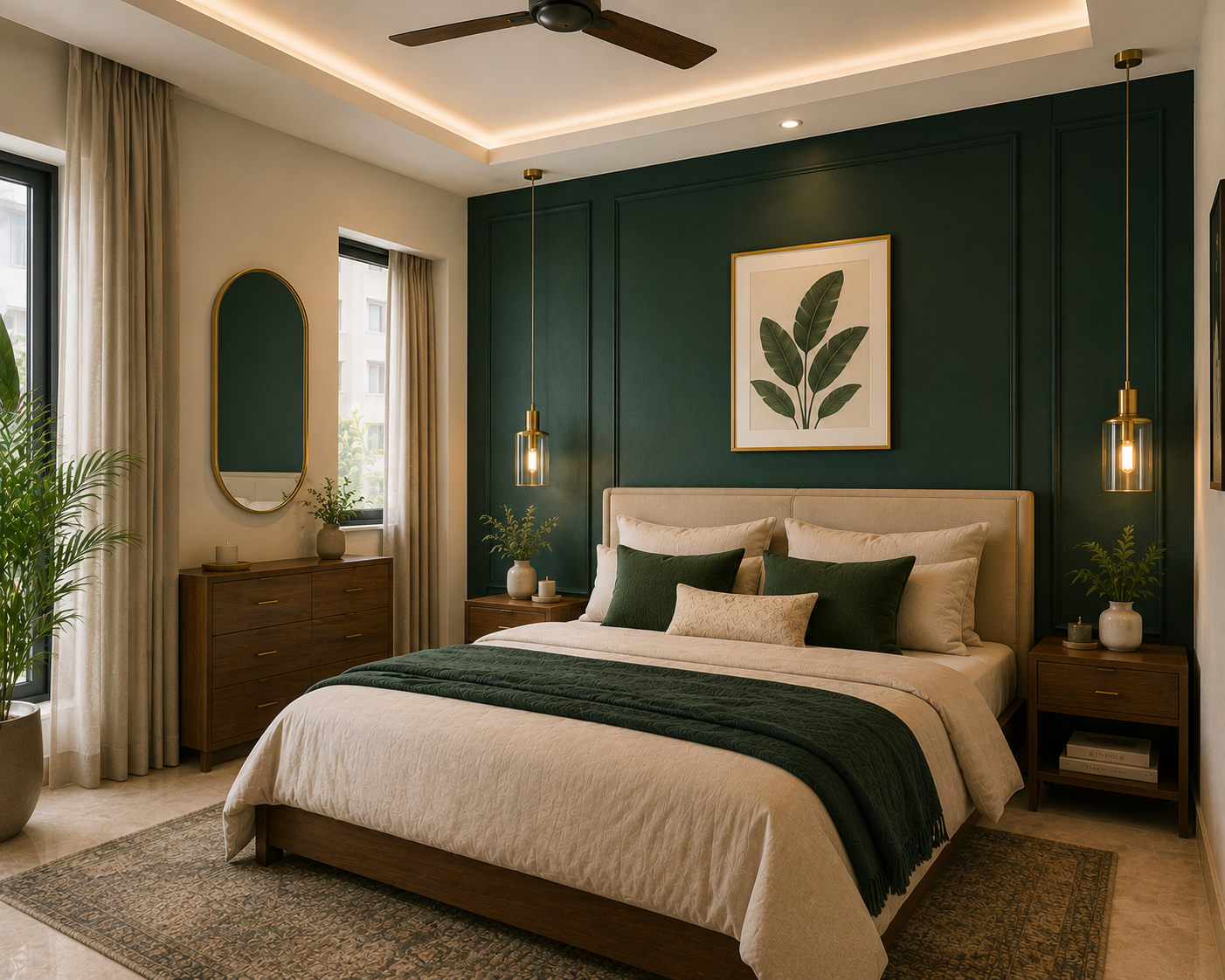 deep-emerald-green-bedroom-accent-wall-gold-accents-2026