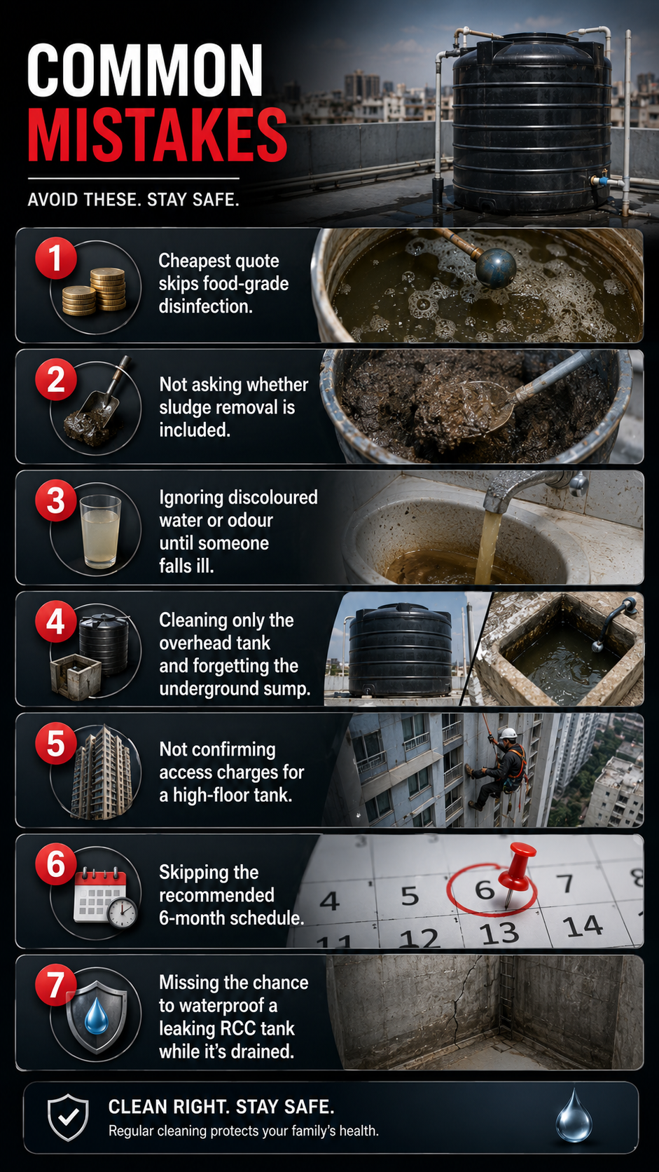 COMMON MISTAKES FOR TANK CLEANING