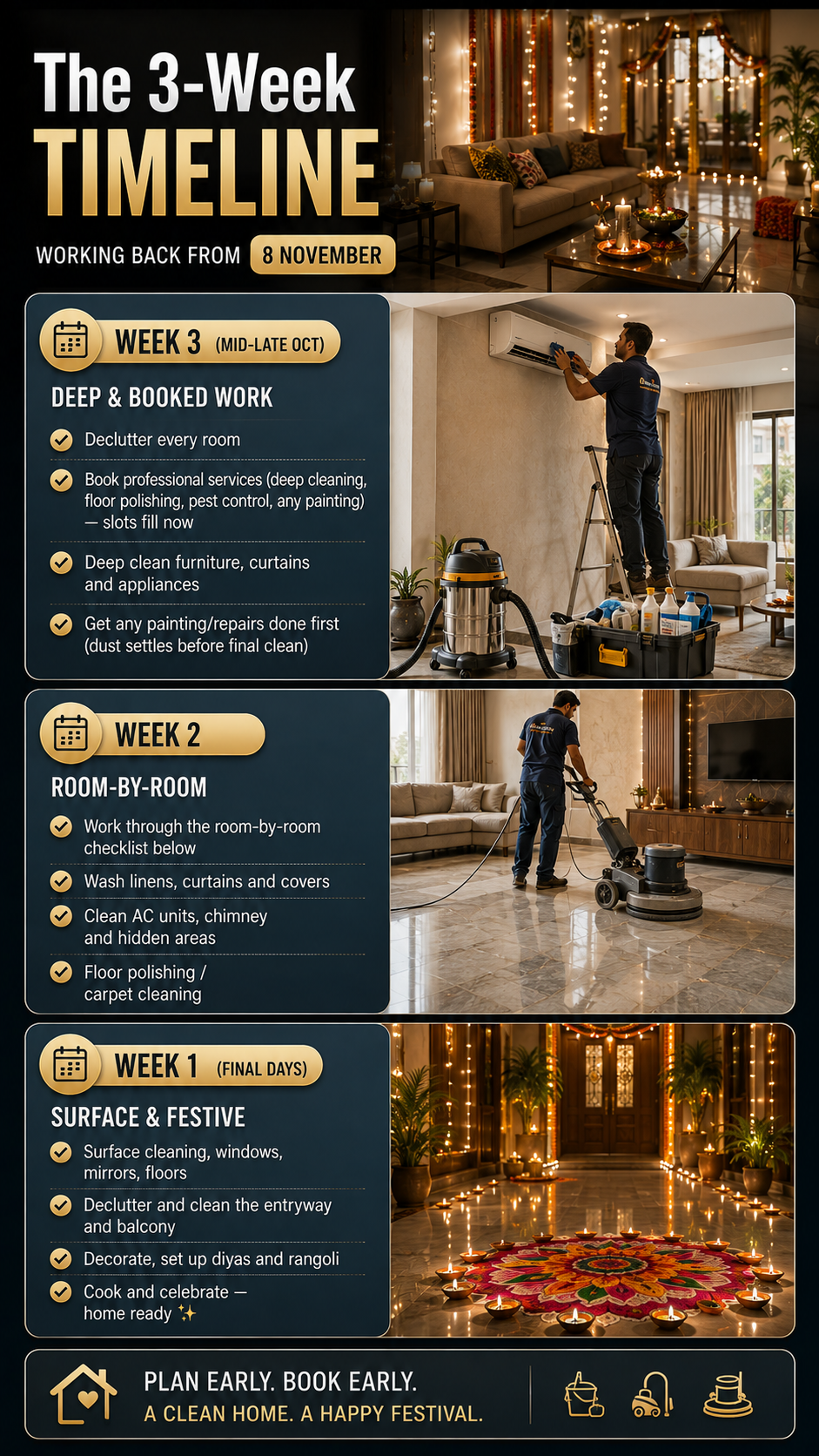 The 3-Week Timeline For Home-Prep This Diwali