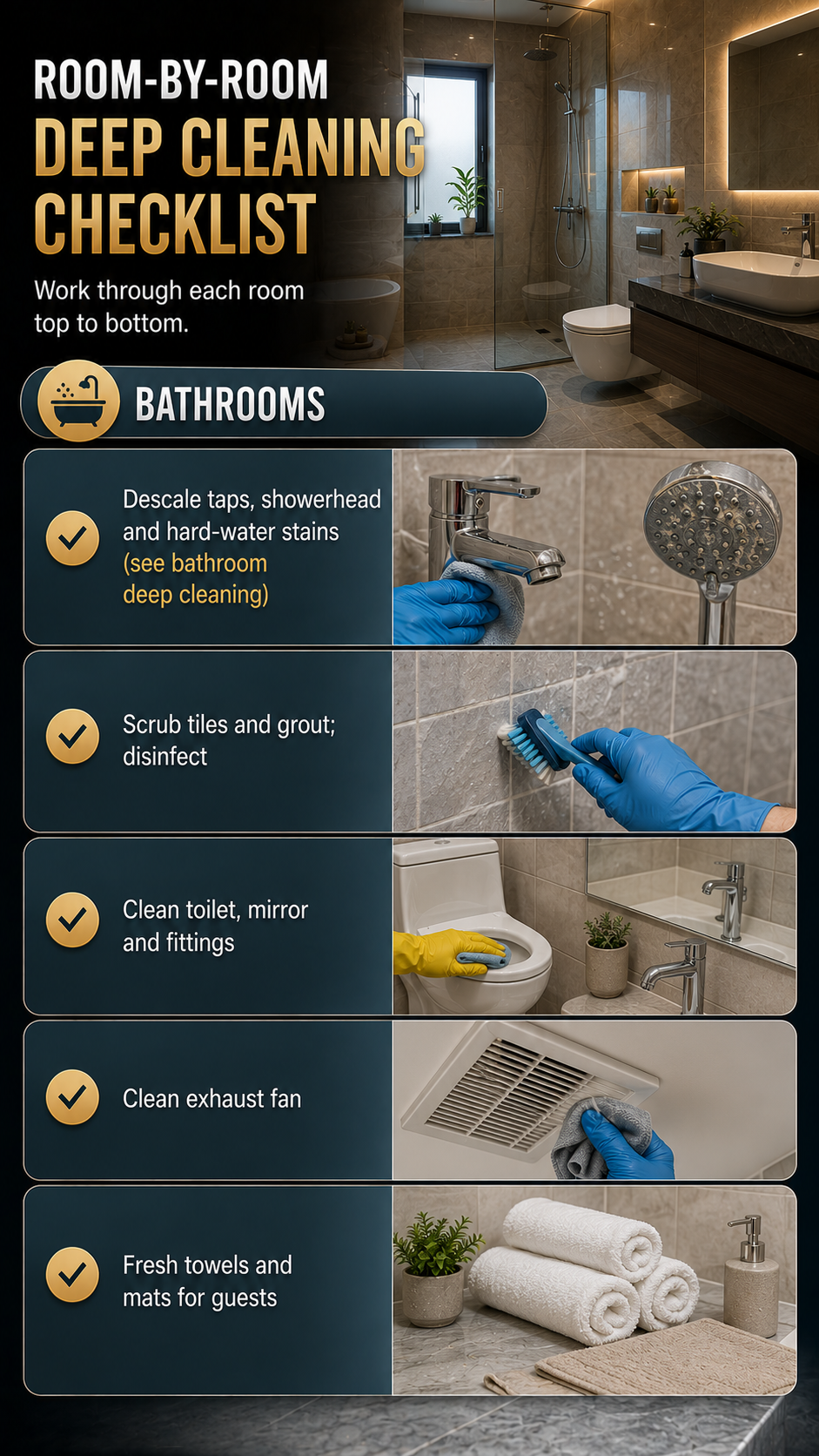 bathroom cleaning checklist