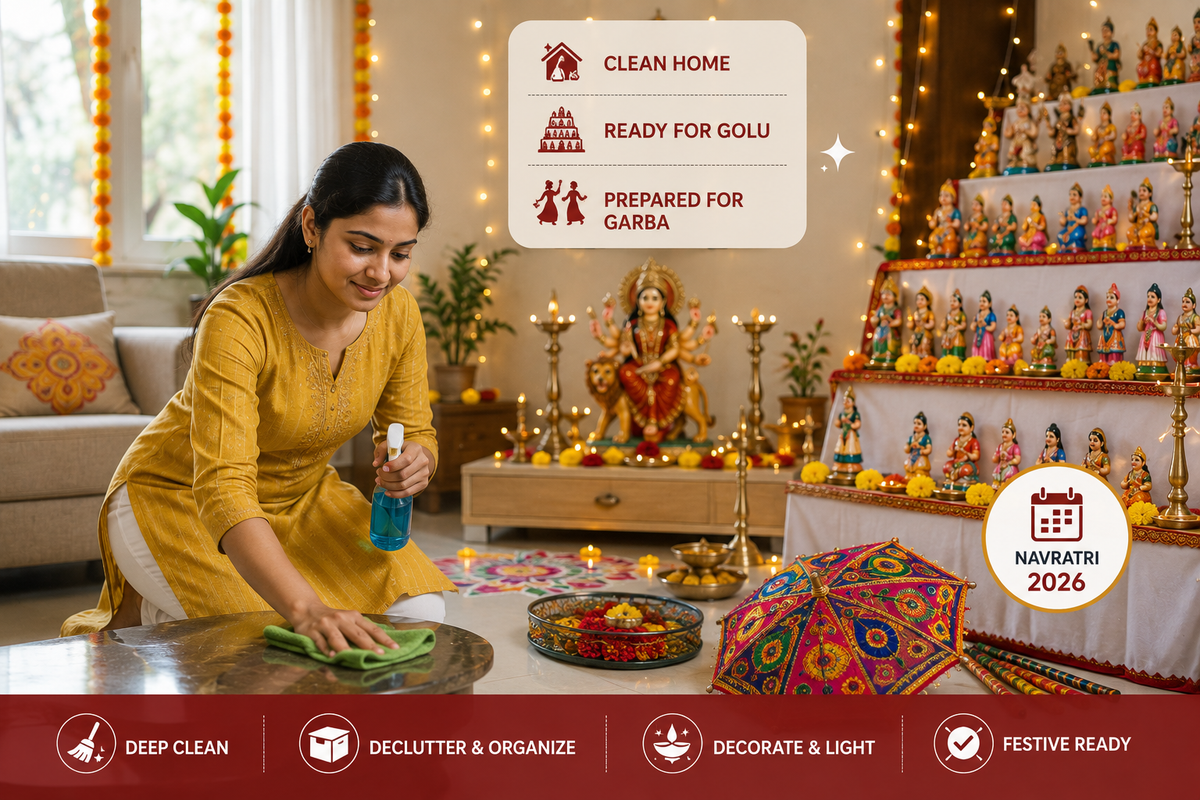 Pre-Navratri 2026 Home Prep: Cleaning for Nine Nights, Golu & Garba (India Checklist)