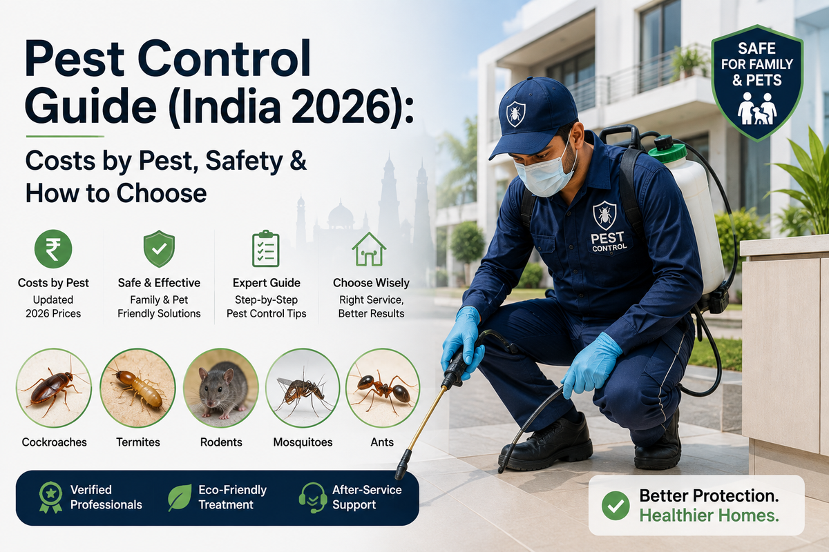 Pest Control Guide (India 2026): Costs by Pest, Safety & How to Choose