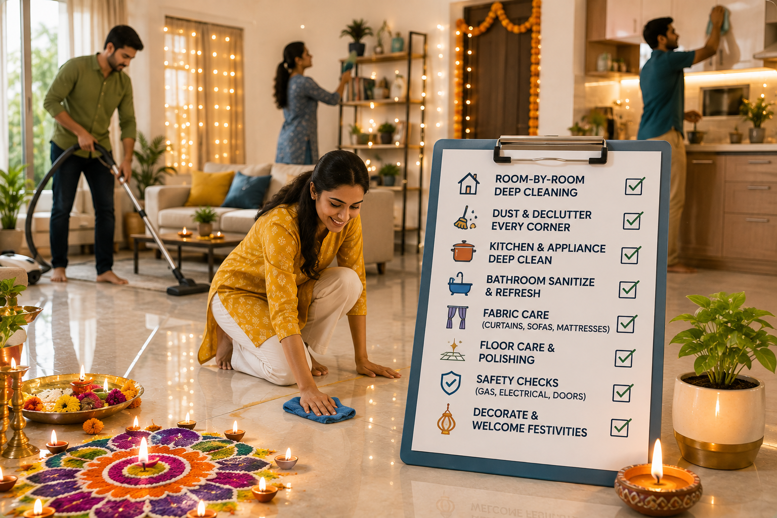 Diwali 2026 Deep Cleaning & Home-Prep Checklist: The Complete Room-by-Room Plan