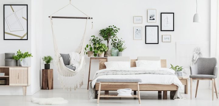 modern white bedroom