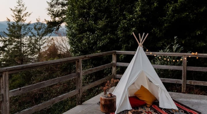 rooftop tent on terrace