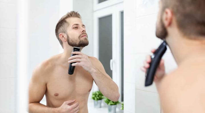 trimming beard