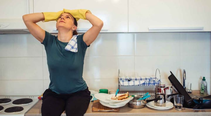 woman frustrated by Kitchen problems