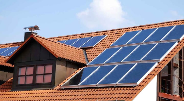 solar panel on home