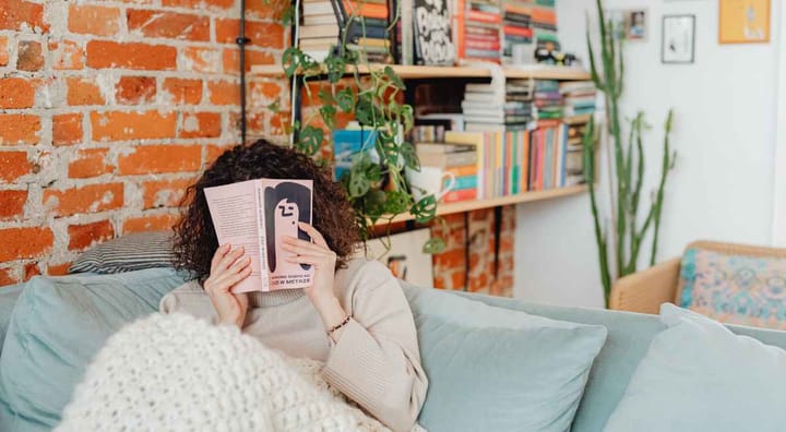 a girl reading a book