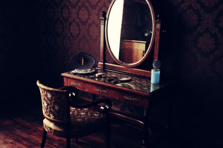 Vintage Wood Mirror