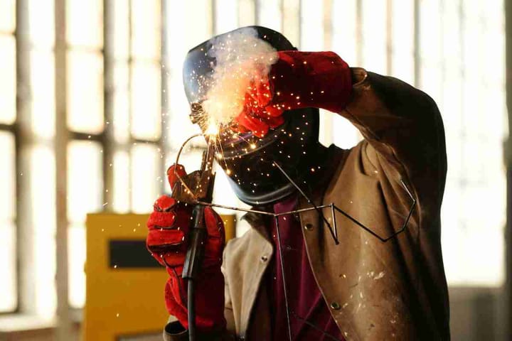 professional welder at work