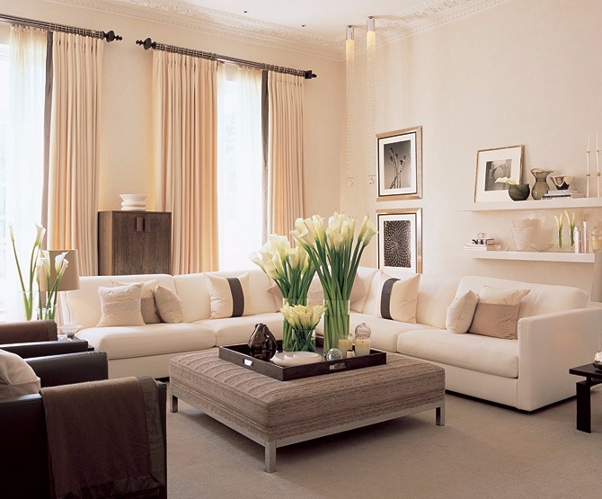 cream colored living room