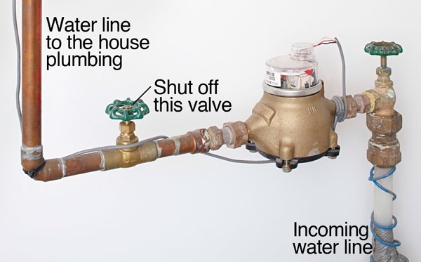 the main water valve