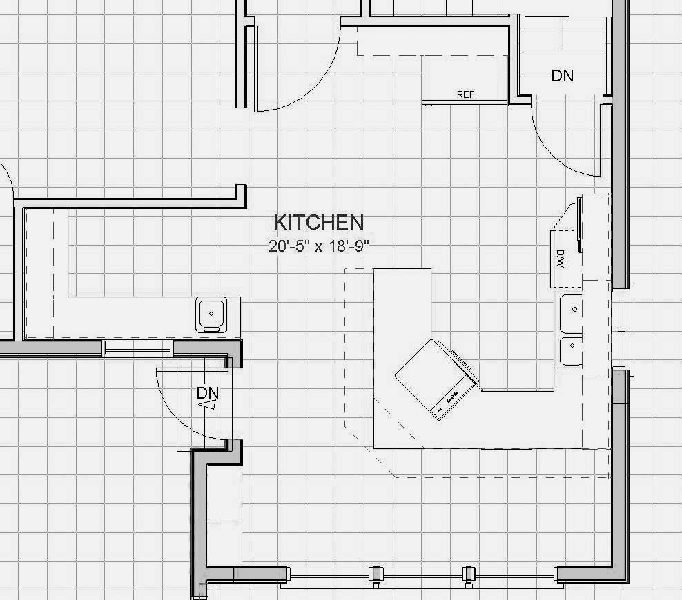 how to design a kitchen table on graph paper