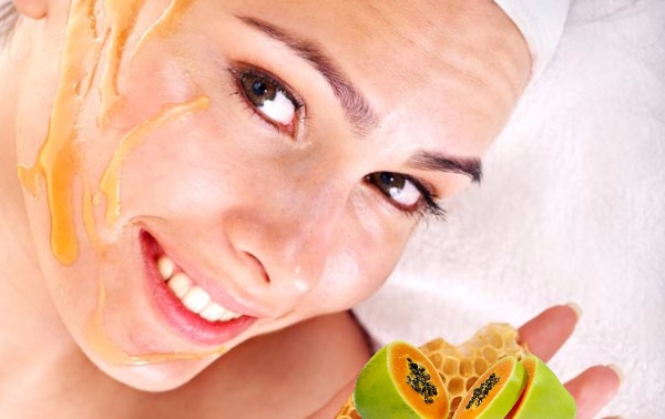 honey mixed with papaya or tomato used as facial scrub