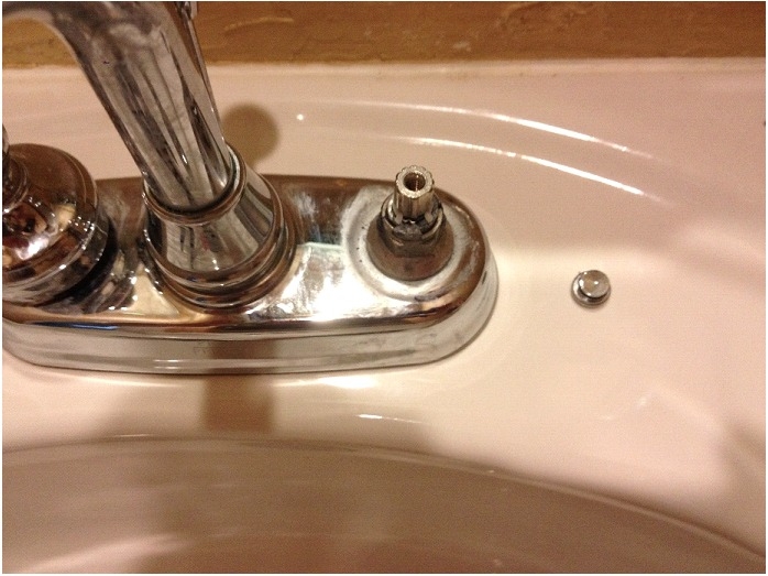 adjusting a faucet