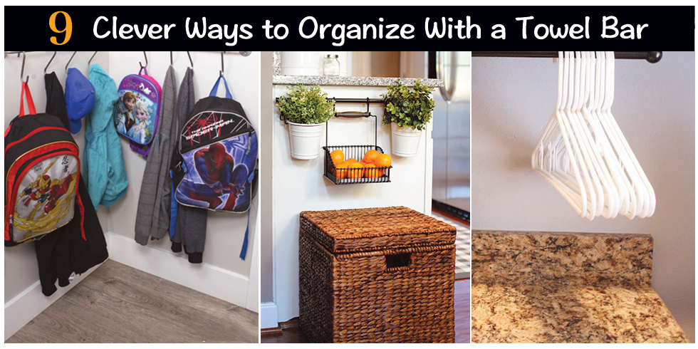 9 Clever Ways to Organize With a Towel Bar