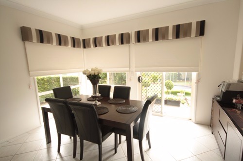 Box pleated curtains