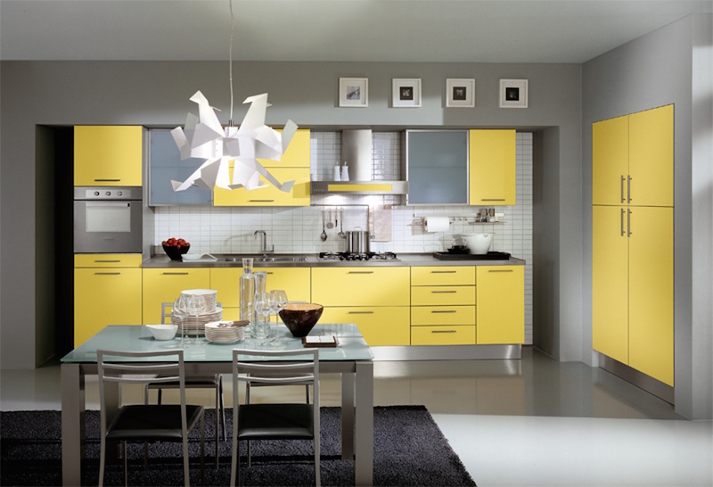 yellow kitchen