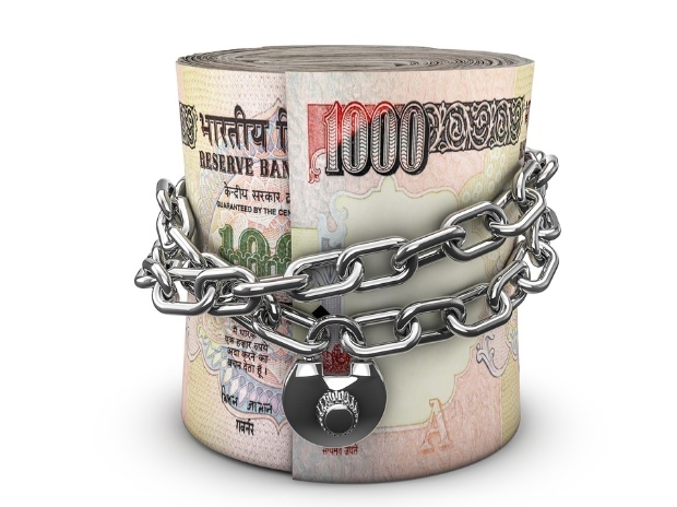 locked 1000 rupee notes