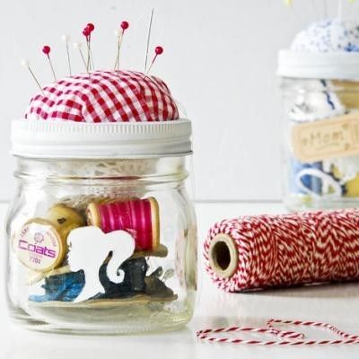 DIY Mason Jar Sewing Kit