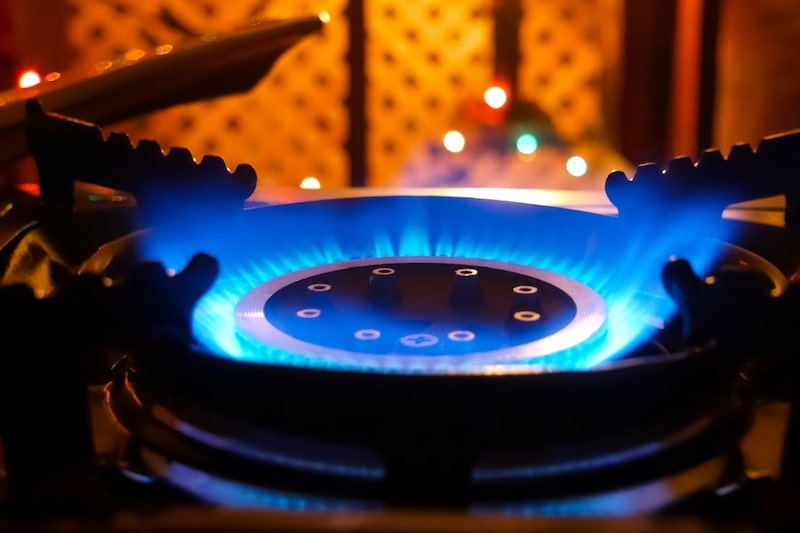 blue burner flame