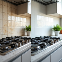 Basic Kitchen Cleaning without Chimney in Lucknow