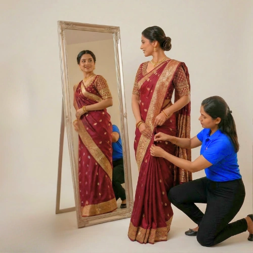 Traditional Saree Draping in Prakasam