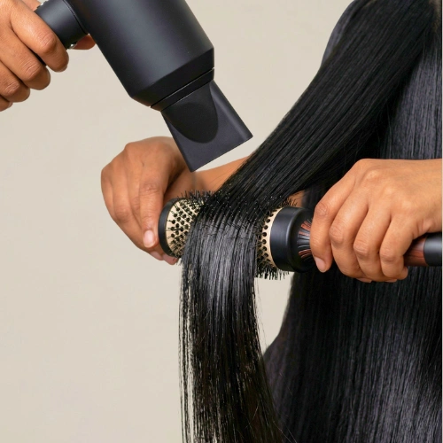 Straight & smooth blow-dry in Sri Satya Sai