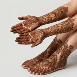 Classic Mehndi (Elbow & Feet) in undefined