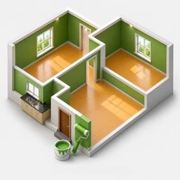 Unfurnished 2 BHK House Painting in Kochi