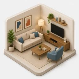 Furnished Living Room Cleaning in Kolkata