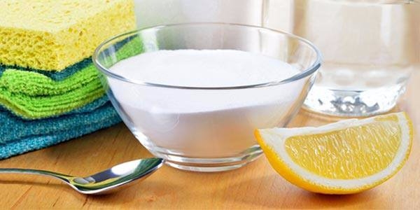 use lemon to clean the sink