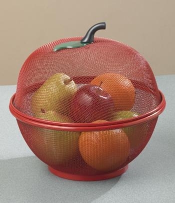 a mesh fruit basket